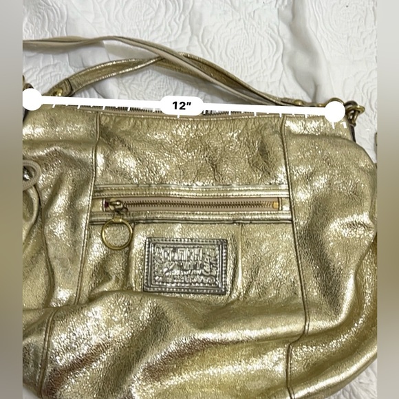 Coach Poppy Metallic Gold with Pink Lining - Picture 9 of 13